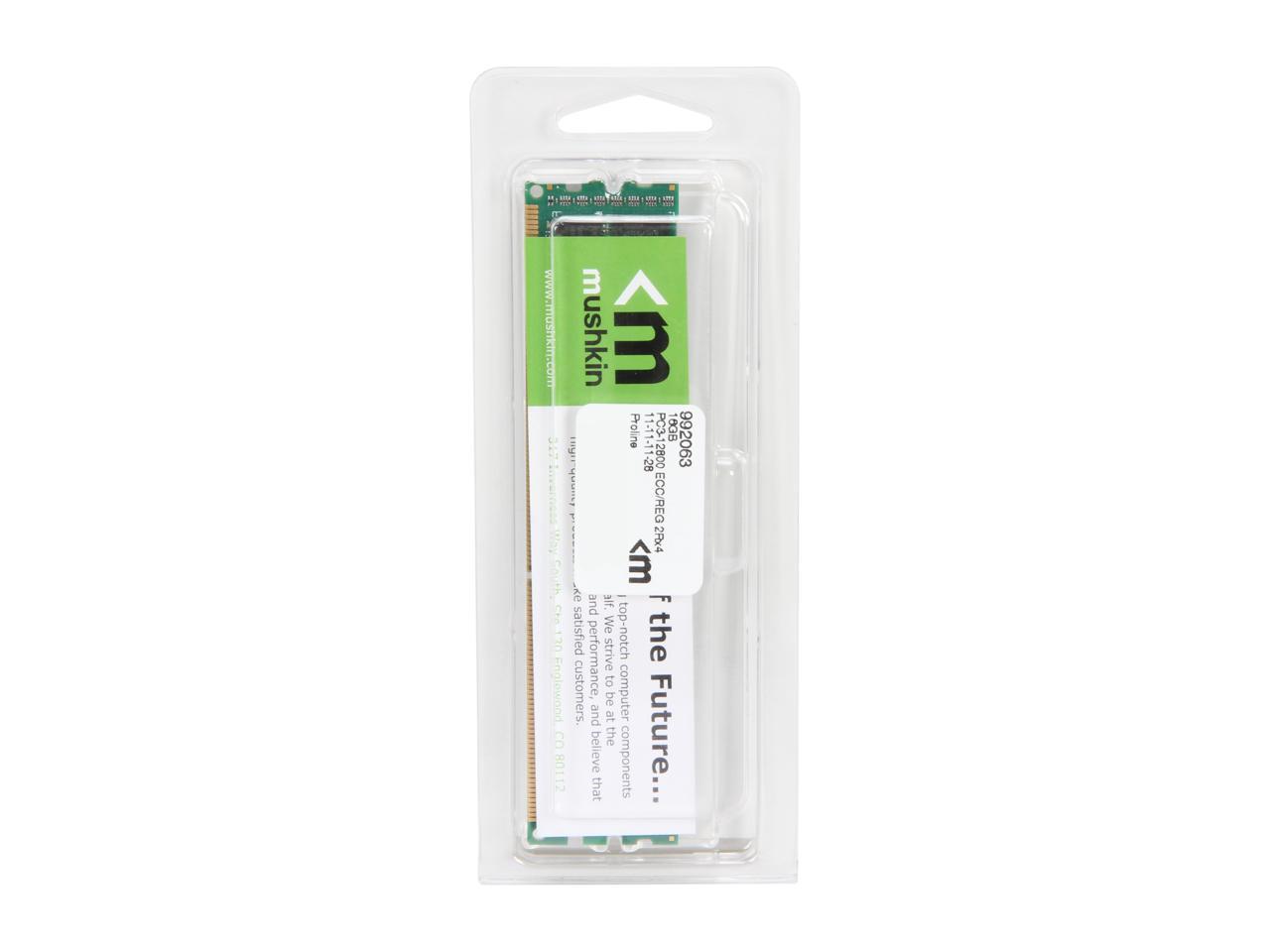 Mushkin Enhanced PROLINE 16GB 240-Pin DDR3 SDRAM ECC Registered DDR3 1600 (PC3 12800) Server Memory Model 992063