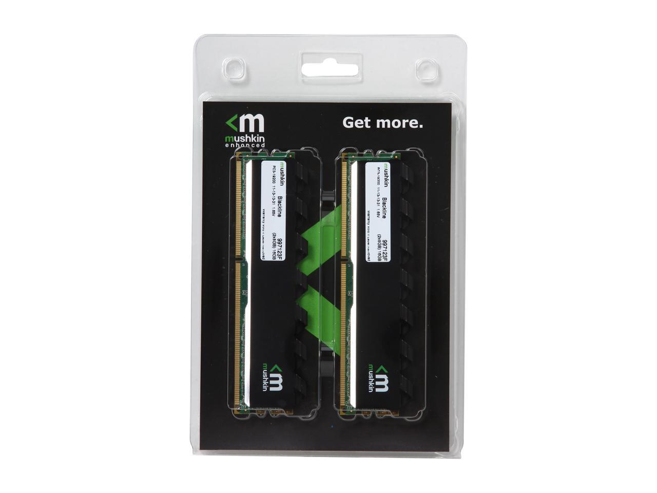 Mushkin Blackline 16GB (2 x 8GB) 240-Pin DDR3 SDRAM DDR3 2400 (PC3 19200) Desktop Memory Model 997123F