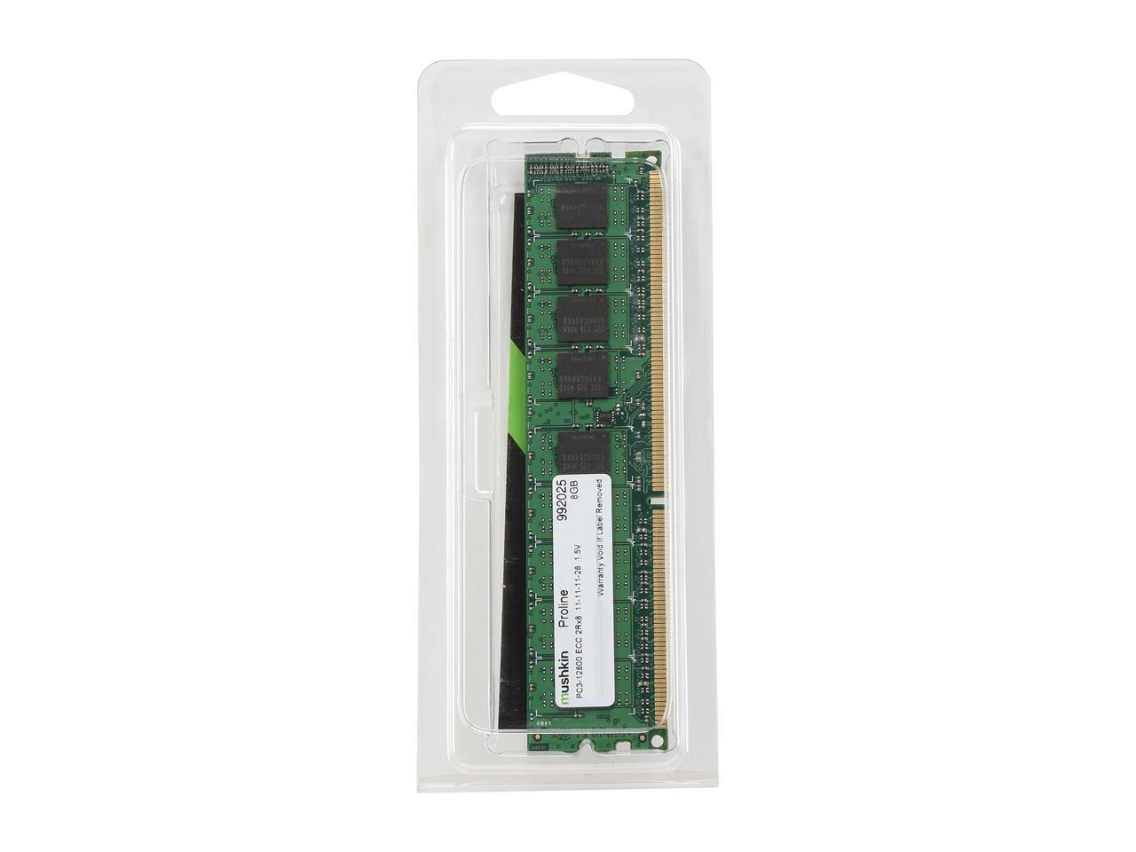 Mushkin Enhanced Proline 8GB 240-Pin DDR3 UDIMM ECC DDR3 1600 (PC3 12800) Server Memory Model 992025