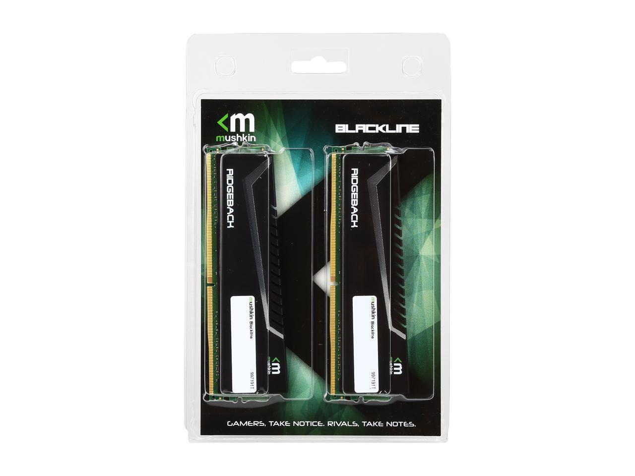 Mushkin Blackline 8GB (2 x 4GB) 288-Pin DDR4 SDRAM DDR4 2400 (PC4 19200) Desktop Memory Model 997191T