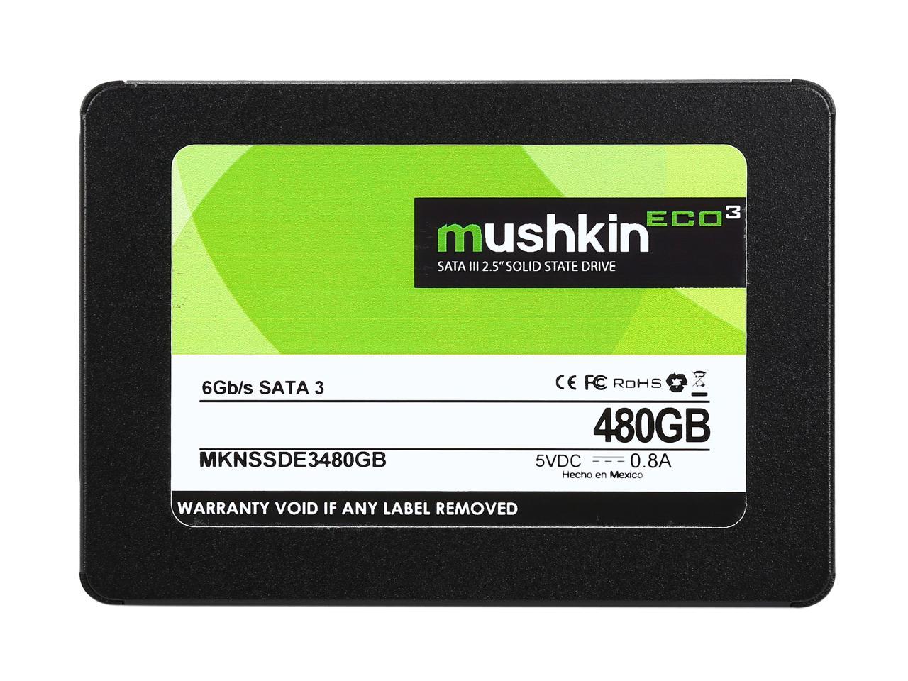 Mushkin ECO3 2.5" 480GB SATA III TLC Internal Solid State Drive (SSD) MKNSSDE3480GB