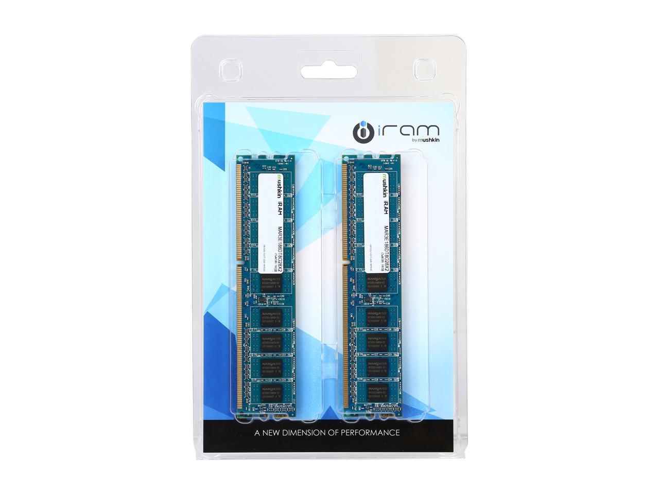 Mushkin iRam 16GB (2 x 8GB) DDR3 1866 (PC3 14900) ECC Unbuffered Memory for Apple Model MAR3E186DT8G28X2