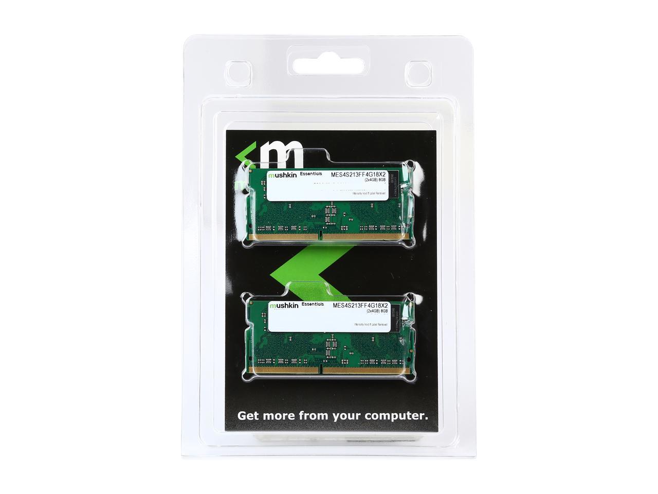 Mushkin Enhanced Essentials 8GB (2 x 4GB) 260-Pin DDR4 SO-DIMM DDR4 2133 (PC4 17000) Laptop Memory Model MES4S213FF4G18X2