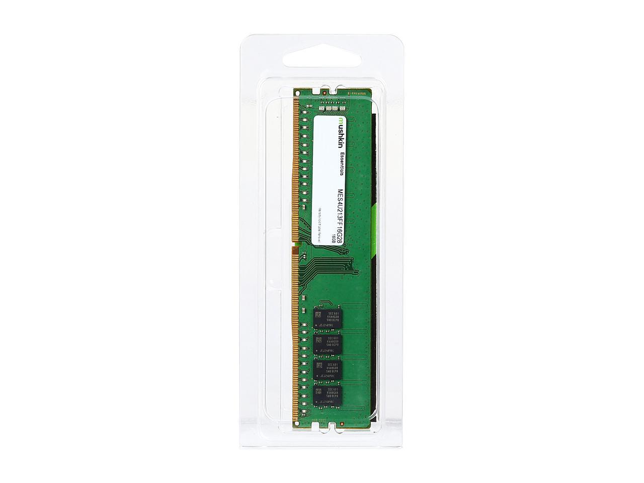 Mushkin Essentials 16GB 288-Pin DDR4 SDRAM DDR4 2133 (PC4 17000) Desktop Memory Model MES4U213FF16G28
