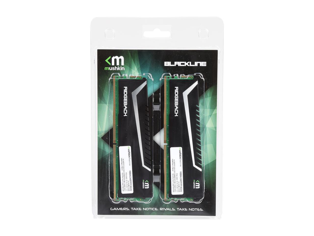 Mushkin Blackline 32GB (2 x 16GB) 288-Pin DDR4 SDRAM DDR4 2400 (PC4 19200) Desktop Memory Model MBB4U240FFFF16GX2