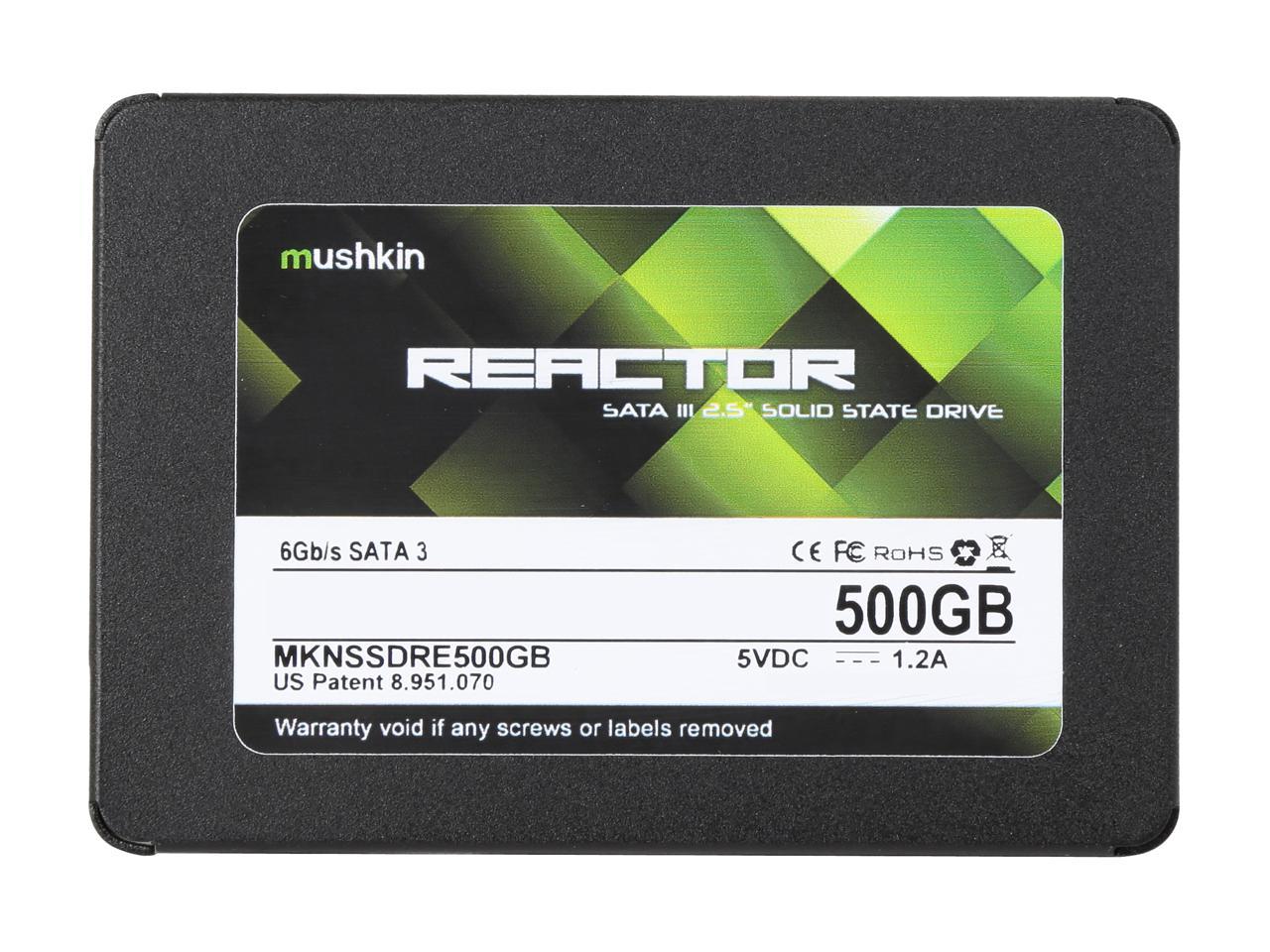 Mushkin Reactor 2.5" 500GB SATA III MLC Internal Solid State Drive (SSD) MKNSSDRE500GB