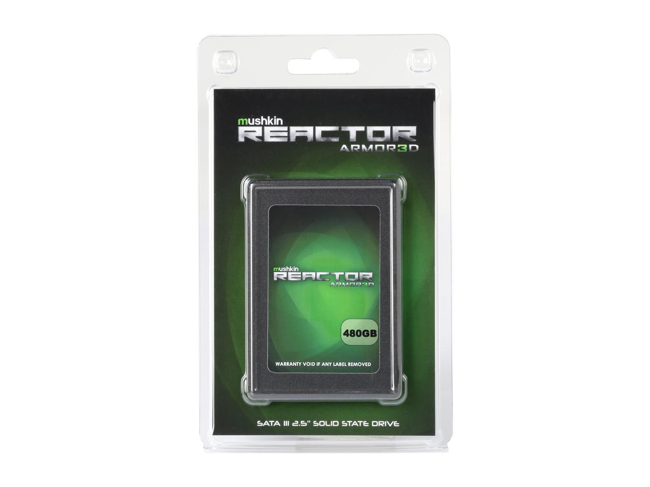 Mushkin Reactor Armor3D 2.5" 480GB SATA III 3D MLC Internal Solid State Drive (SSD) MKNSSDRE480GB-3D