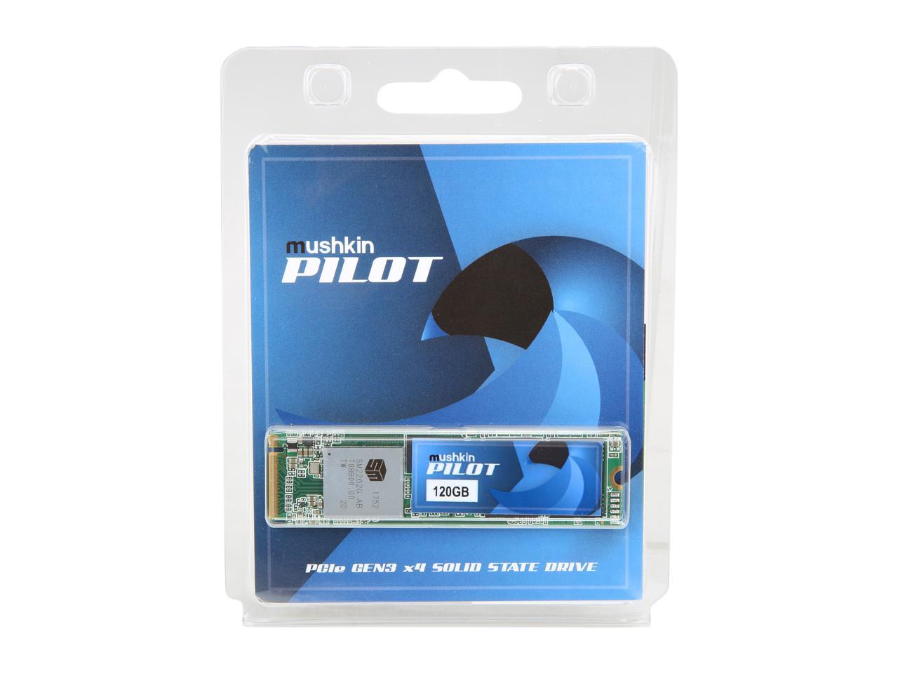 Mushkin Pilot M.2 2280 120GB PCIe Gen3 x4 NVMe 1.3 3D TLC Internal Solid State Drive (SSD) MKNSSDPL120GB-D8