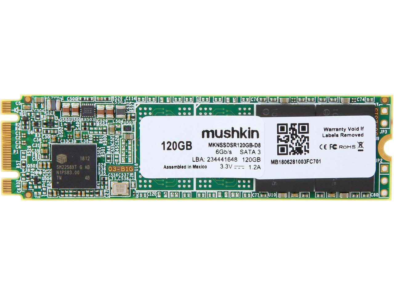 Mushkin Source M.2 2280 120GB SATA III 3D TLC Internal Solid State Drive (SSD) MKNSSDSR120GB-D8