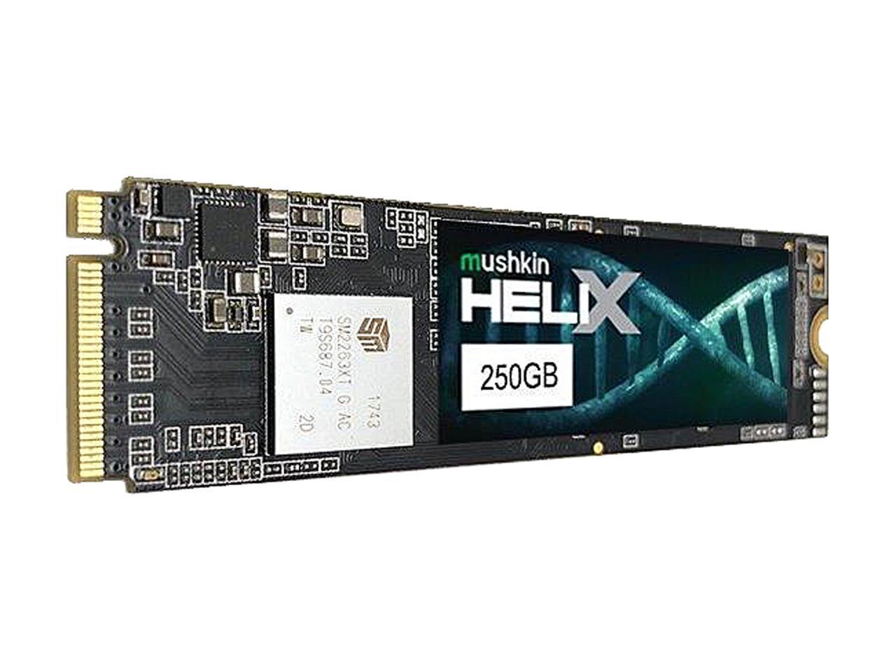 Mushkin Helix-L M.2 2280 250GB PCIe Gen3 x4 NVMe 1.3 3D TLC Internal Solid State Drive (SSD) MKNSSDHL250GB-D8