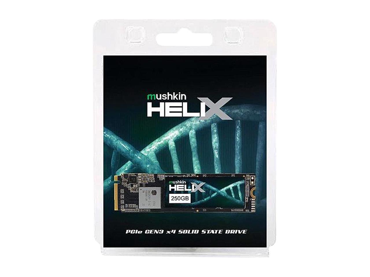 Mushkin Helix-L M.2 2280 250GB PCIe Gen3 x4 NVMe 1.3 3D TLC Internal Solid State Drive (SSD) MKNSSDHL250GB-D8