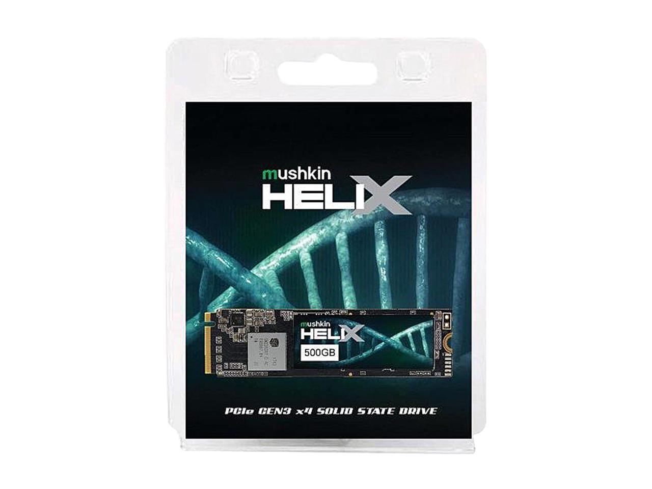 Mushkin Helix-L M.2 2280 500GB PCIe Gen3 x4 NVMe 1.3 3D TLC Internal Solid State Drive (SSD) MKNSSDHL500GB-D8