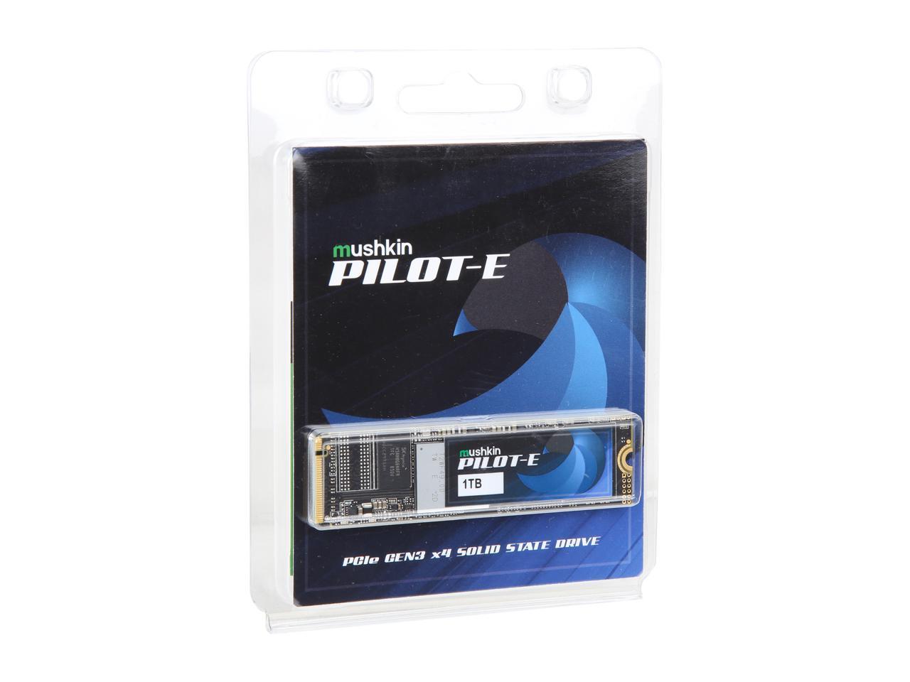 Mushkin Pilot-E M.2 2280 1TB PCIe Gen3 x4 NVMe 1.3 3D TLC Internal Solid State Drive (SSD) MKNSSDPE1TB-D8
