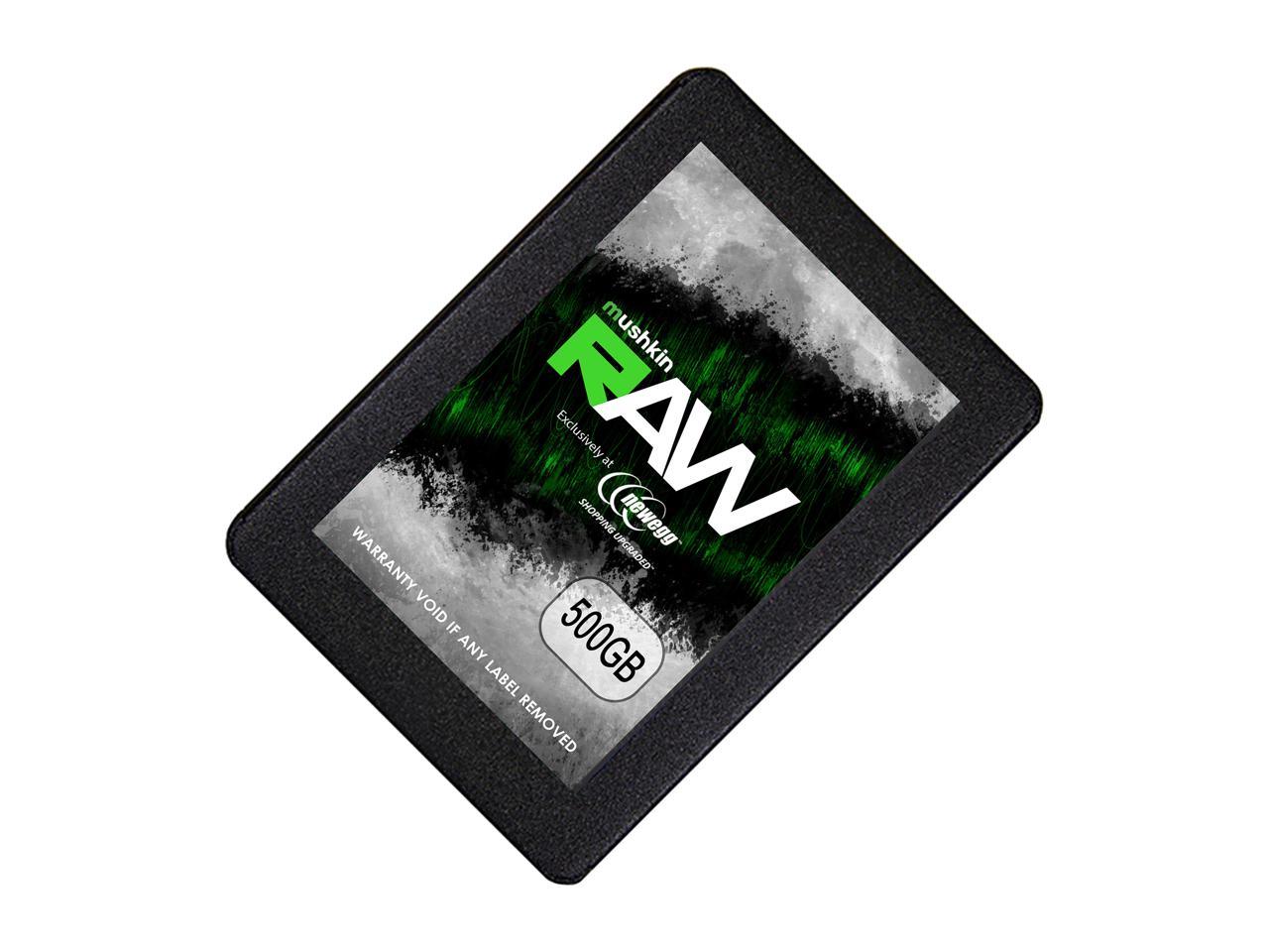 Mushkin RAW Series 2.5" 500GB SATA III 3D TLC Internal Solid State Drive (SSD) MKNSSDRW500GB