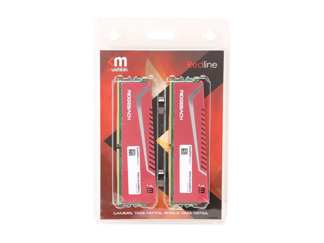 Mushkin Redline 16GB (2 x 8GB) 288-Pin DDR4 SDRAM DDR4 3600 (PC4 28800) Desktop Memory Model MRB4U360JNNM8GX2