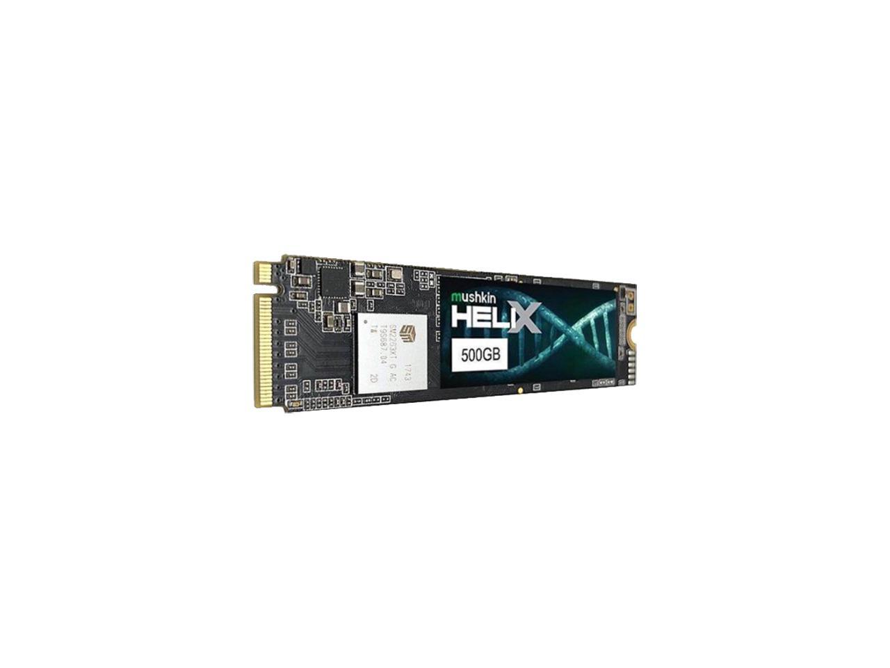 Mushkin Helix-LT M.2 2280 500GB PCIe Gen3 x4 NVMe 1.3 3D TLC Internal Solid State Drive (SSD) MKNSSDHT500GB-D8