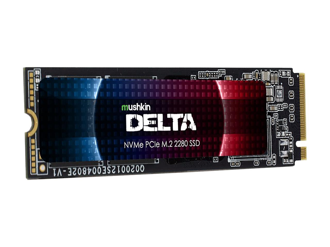 Mushkin Delta M.2 2280 1TB PCIe Gen4 x4 NVMe 1.3 3D QLC Internal Solid State Drive (SSD) MKNSSDDE1TB-D8