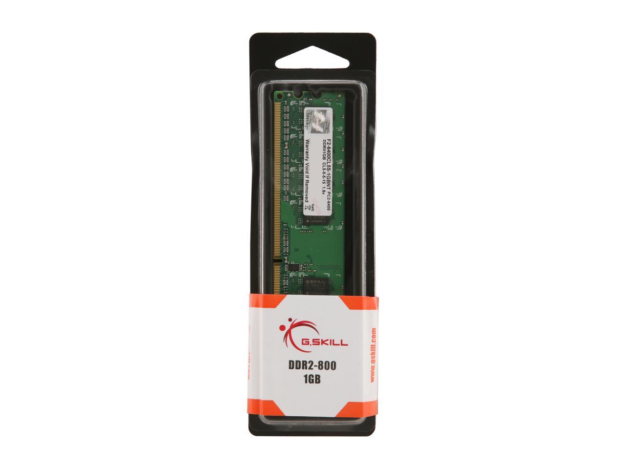 G.SKILL 1GB 240-Pin DDR2 SDRAM DDR2 800 (PC2 6400) Desktop Memory Model F2-6400CL5S-1GBNT