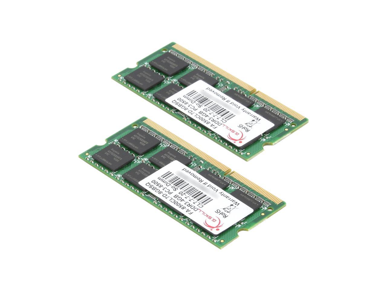 G.SKILL 8GB (2 x 4GB) DDR3 1066 (PC3 8500) Memory for Apple Model FA-8500CL7D-8GBSQ