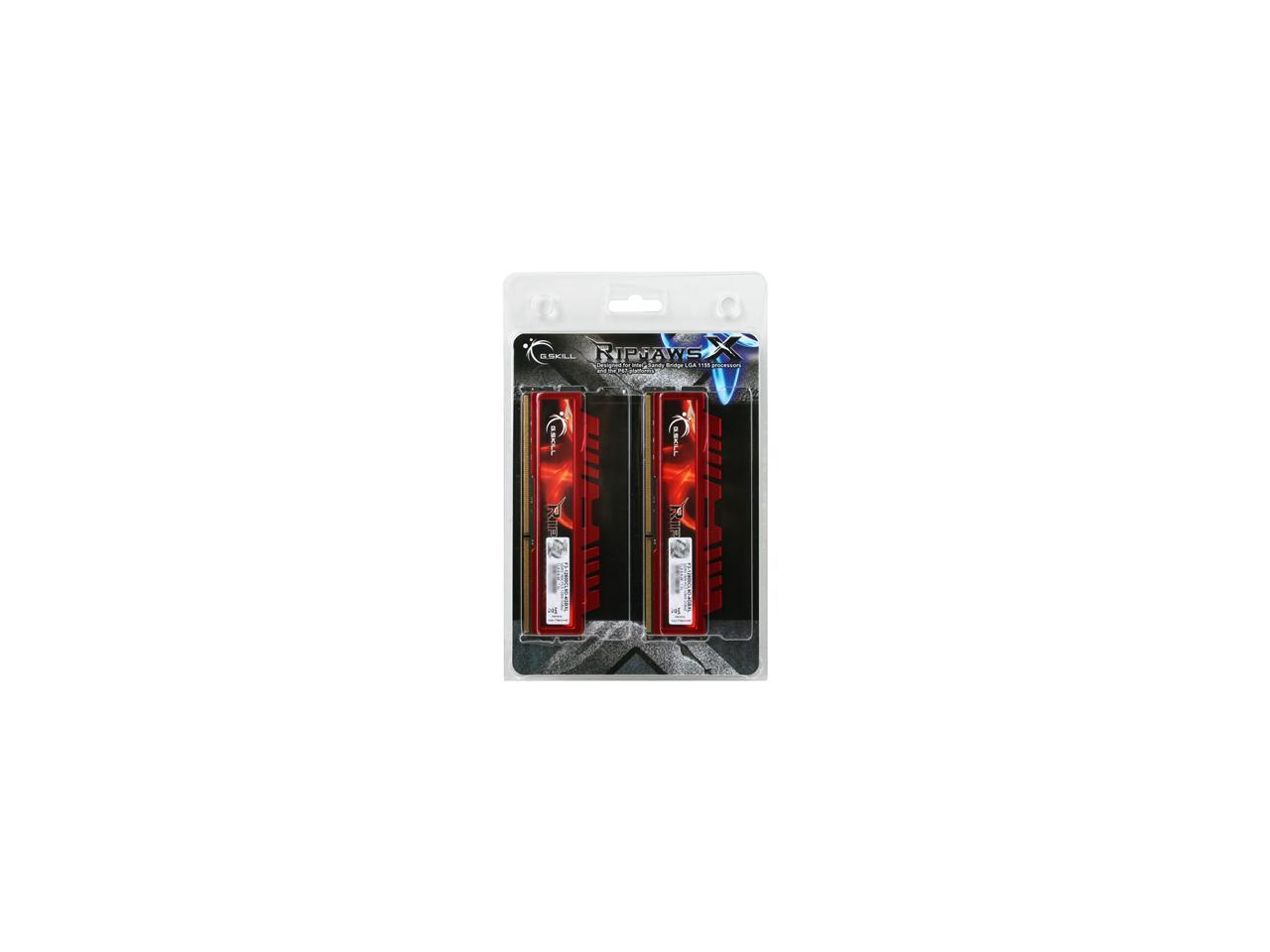 G.SKILL Ripjaws X Series 4GB (2 x 2GB) 240-Pin DDR3 SDRAM DDR3 1600 (PC3 12800) Desktop Memory Model F3-12800CL9D-4GBXL