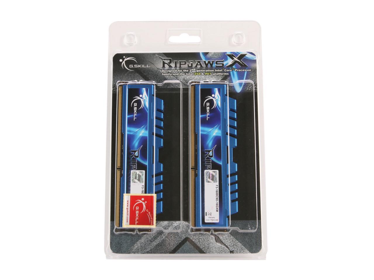G.SKILL Ripjaws X Series 16GB (2 x 8GB) 240-Pin DDR3 SDRAM DDR3 1600 (PC3 12800) Desktop Memory Model F3-1600C9D-16GXM