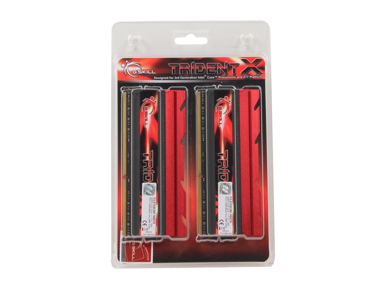 G.SKILL TridentX Series 16GB (2 x 8GB) 240-Pin DDR3 SDRAM DDR3 2133 (PC3 17000) Desktop Memory Model F3-2133C9D-16GTX