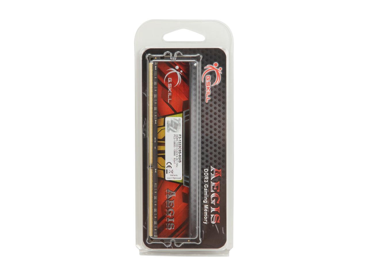 G.SKILL AEGIS 8GB 240-Pin DDR3 SDRAM DDR3 1333 (PC3 10600) Desktop Memory Model F3-1333C9S-8GIS