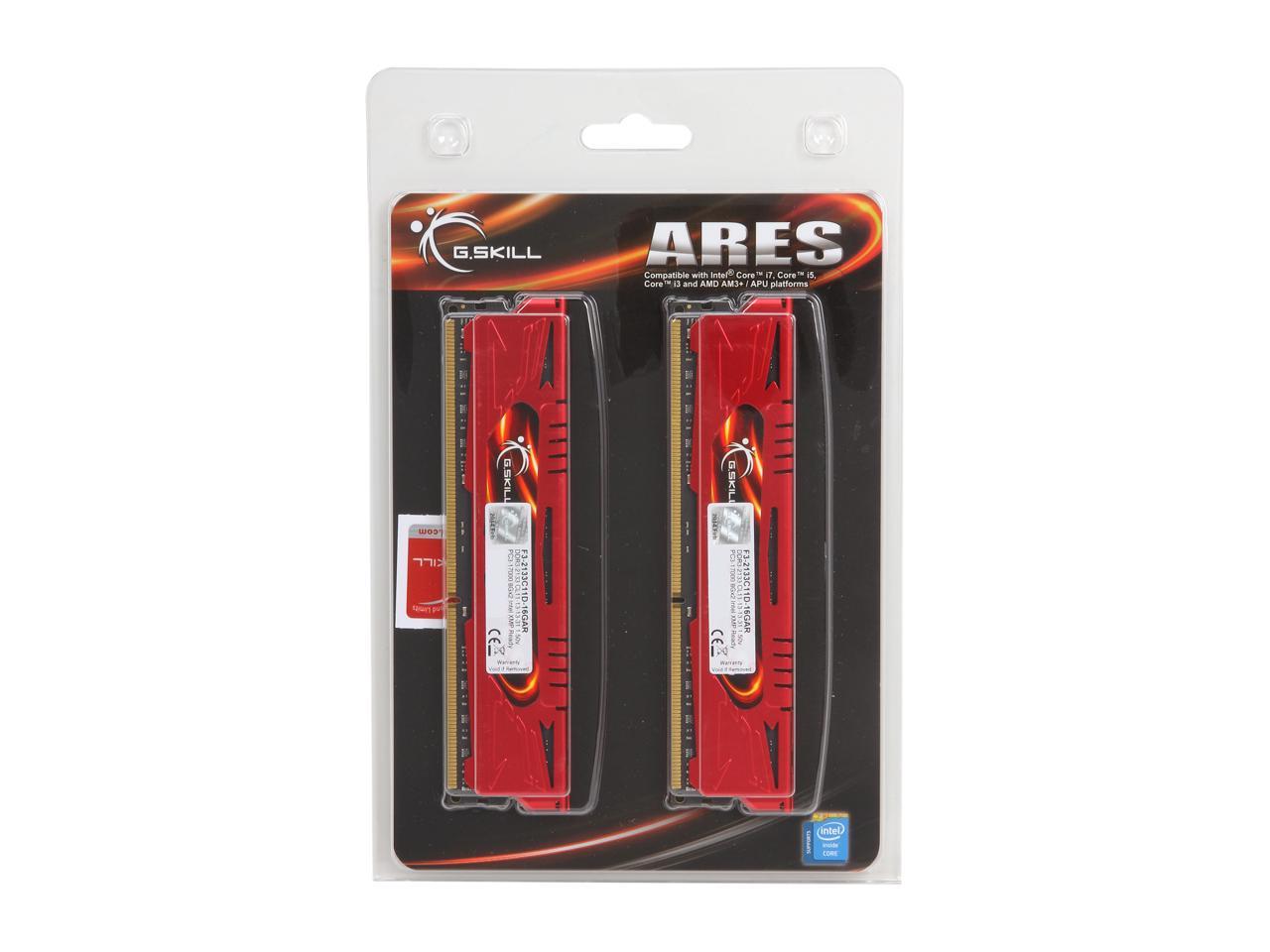 G.SKILL Ares Series 16GB (2 x 8GB) 240-Pin DDR3 SDRAM DDR3 2133 (PC3 17000) Desktop Memory Model F3-2133C11D-16GAR