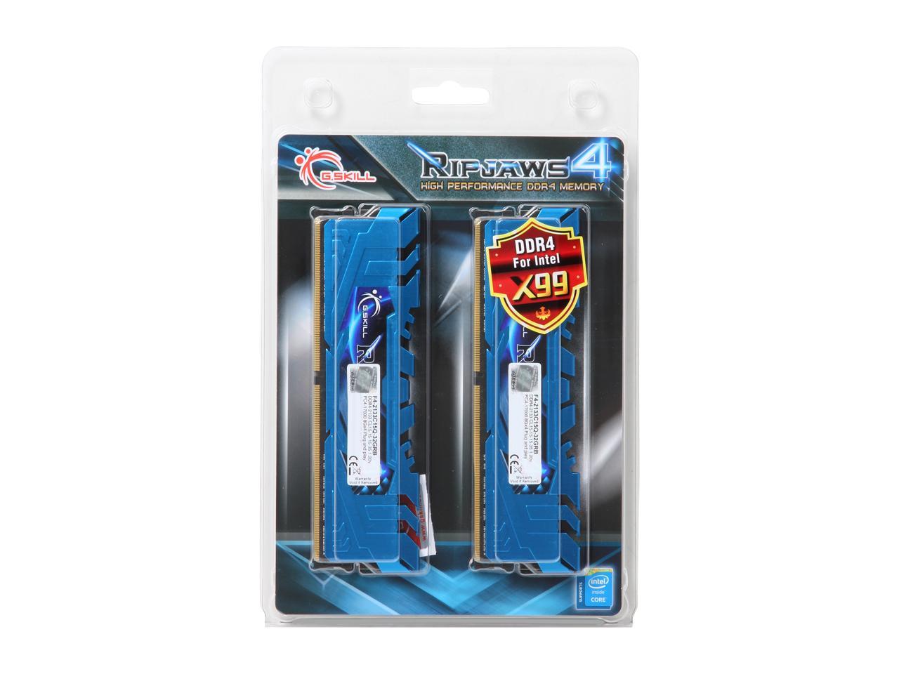 G.SKILL Ripjaws 4 Series 32GB (4 x 8GB) 288-Pin DDR4 SDRAM DDR4 2133 (PC4 17000) Desktop Memory Model F4-2133C15Q-32GRB