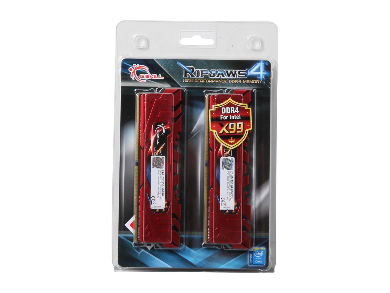 G.SKILL Ripjaws 4 Series 32GB (4 x 8GB) 288-Pin DDR4 SDRAM DDR4 2133 (PC4 17000) Desktop Memory Model F4-2133C15Q-32GRR