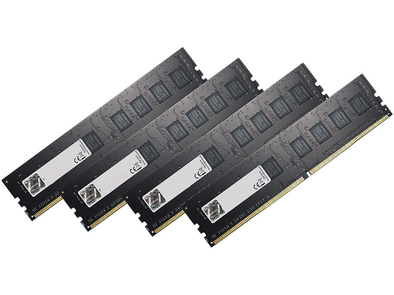 G.SKILL Value 16GB (4 x 4GB) 288-Pin DDR4 SDRAM DDR4 2400 (PC4 19200) Desktop Memory Model F4-2400C15Q-16GNT