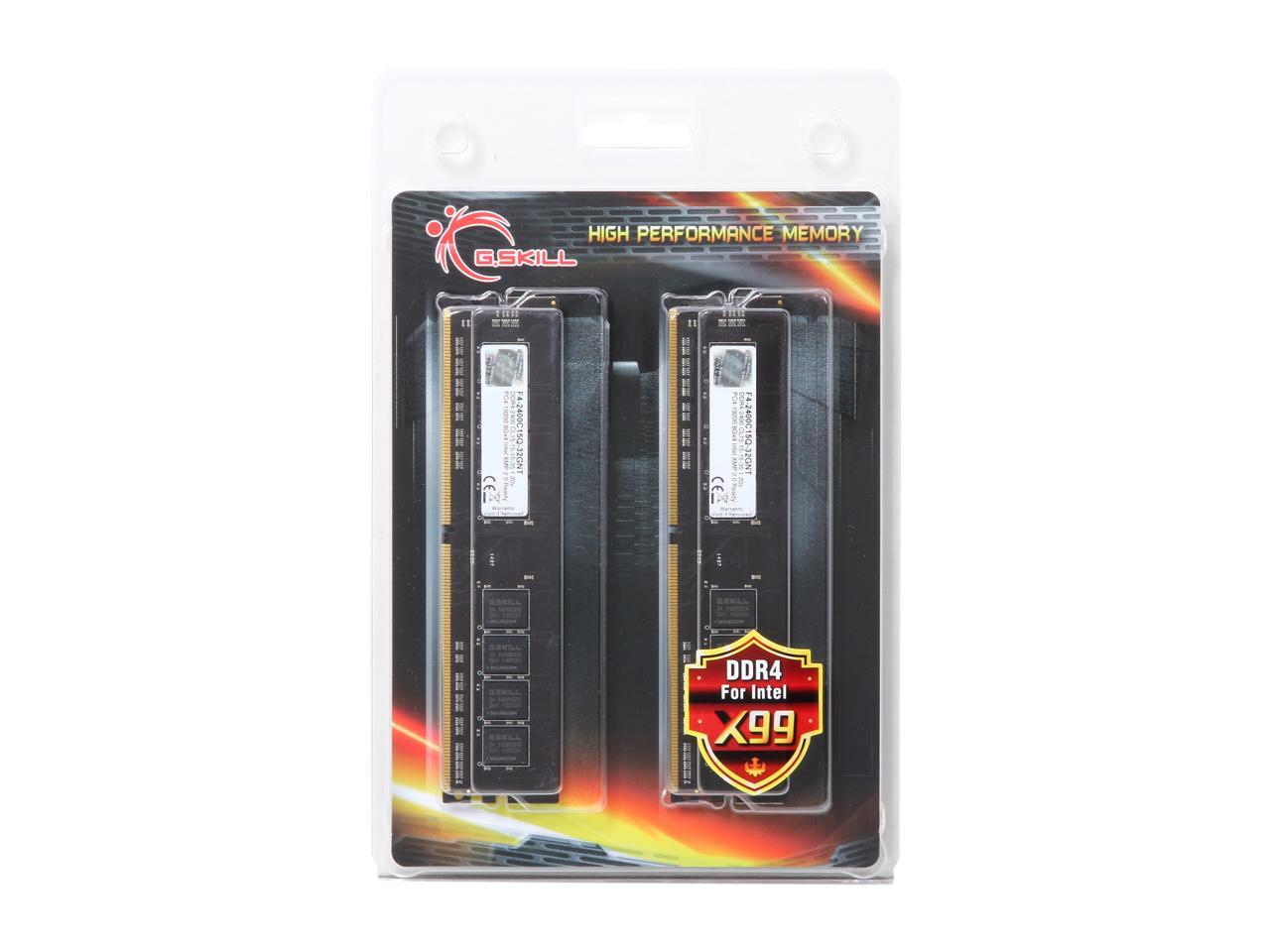 G.SKILL Value 32GB (4 x 8GB) 288-Pin DDR4 SDRAM DDR4 2400 (PC4 19200) Desktop Memory Model F4-2400C15Q-32GNT