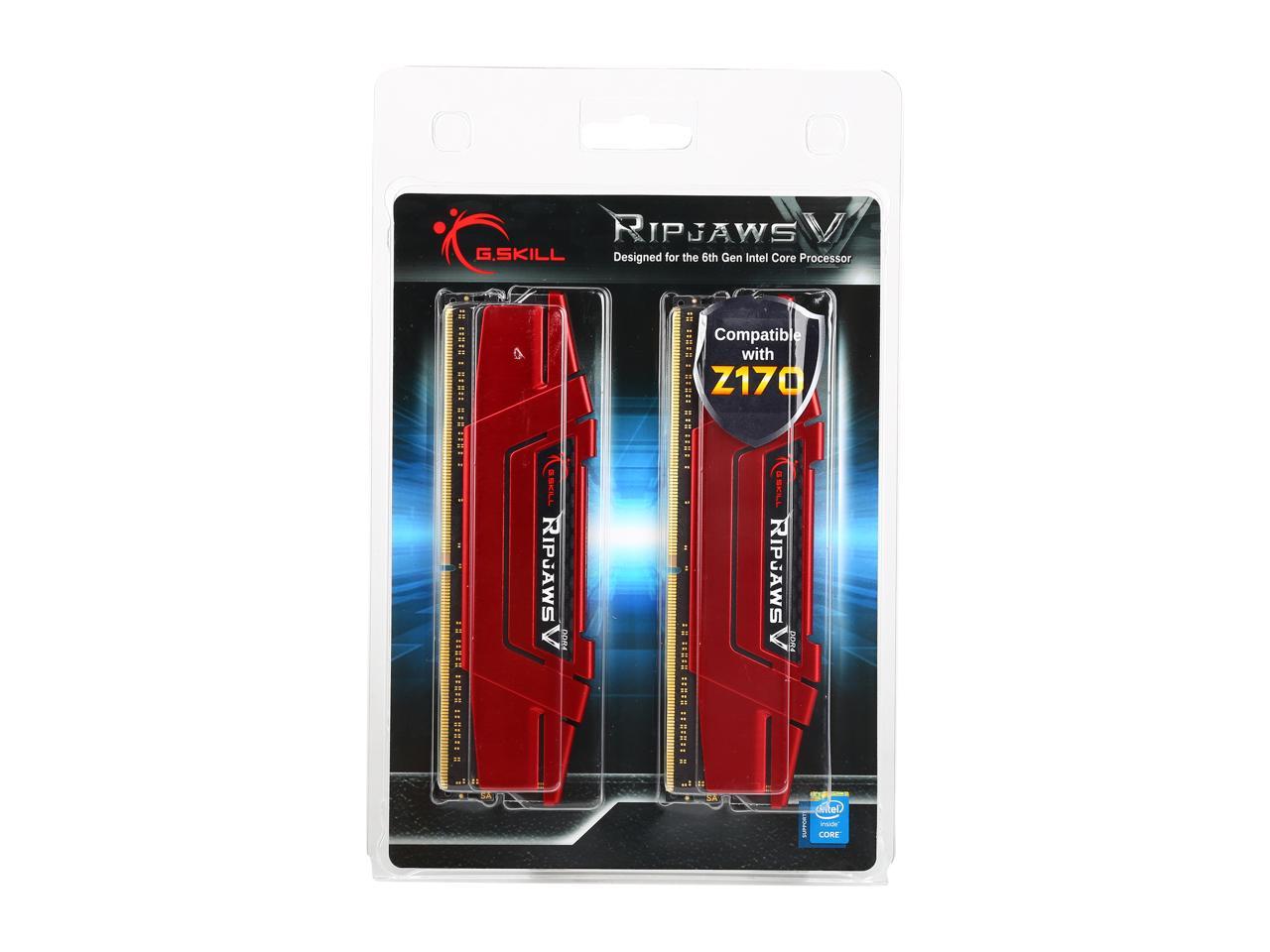 G.SKILL Ripjaws V Series 8GB (2 x 4GB) 288-Pin DDR4 SDRAM DDR4 3000 (PC4 24000) Desktop Memory Model F4-3000C15D-8GVRB