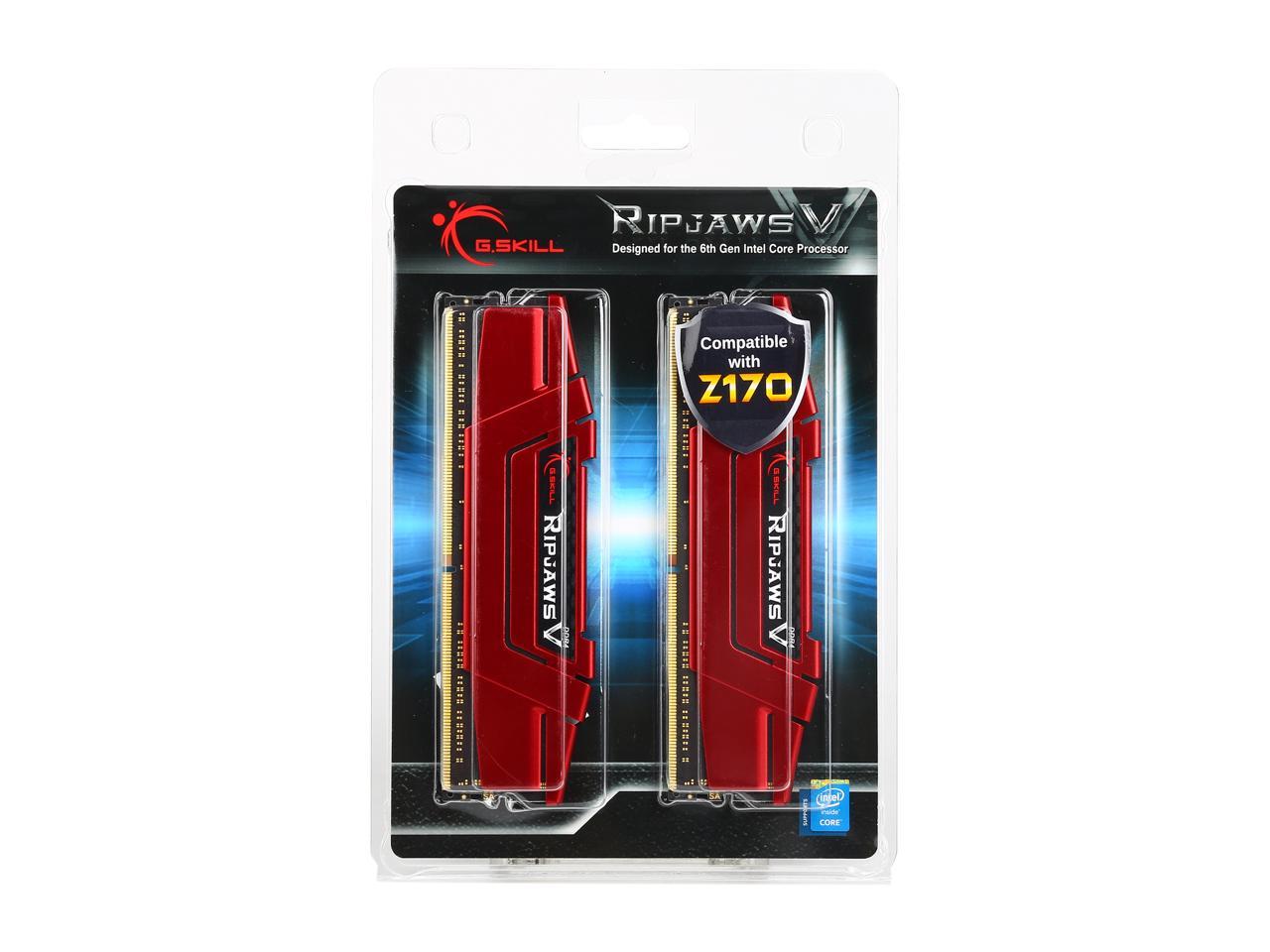 G.SKILL Ripjaws V Series 16GB (2 x 8GB) 288-Pin DDR4 SDRAM DDR4 3000 (PC4 24000) Intel XMP 2.0 Desktop Memory Model F4-3000C15D-16GVRB