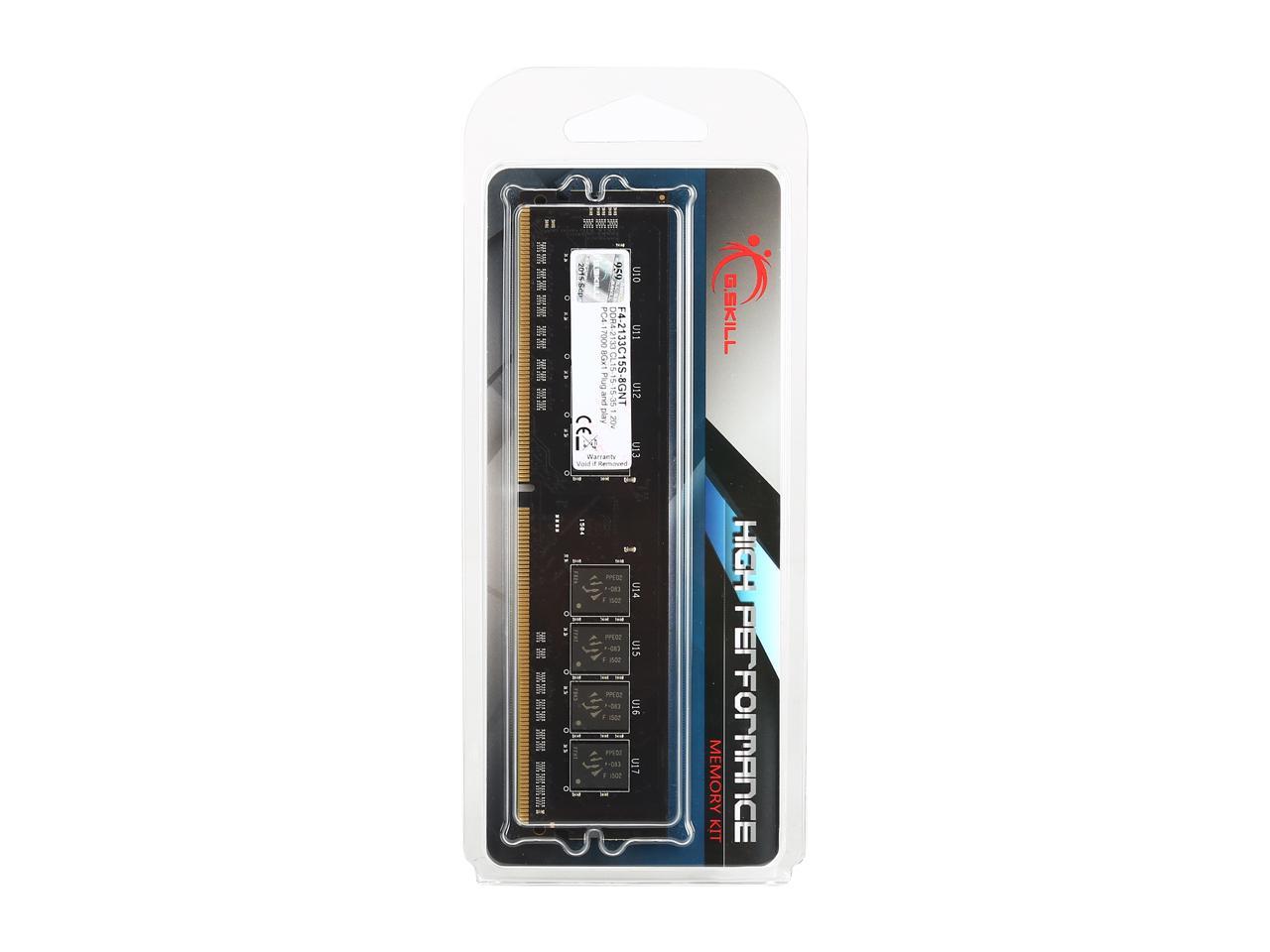 G.SKILL NT Series 8GB 288-Pin DDR4 SDRAM DDR4 2133 (PC4 17000) Intel Z170 Platform / Intel X99 Platform Desktop Memory Model F4-2133C15S-8GNT