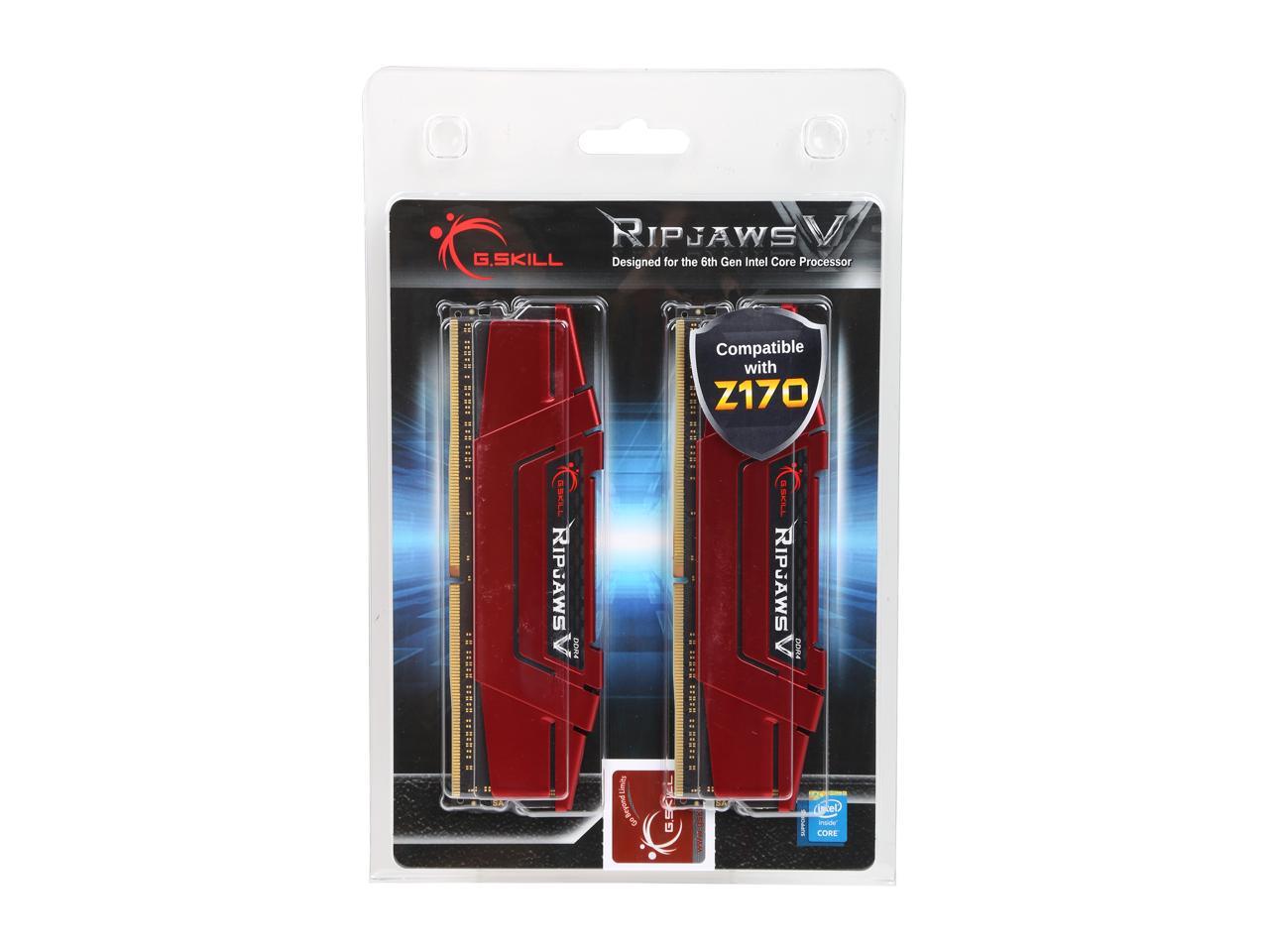 G.SKILL Ripjaws V Series 32GB (2 x 16GB) 288-Pin DDR4 SDRAM DDR4 2133 (PC4 17000) Desktop Memory Model F4-2133C15D-32GVR