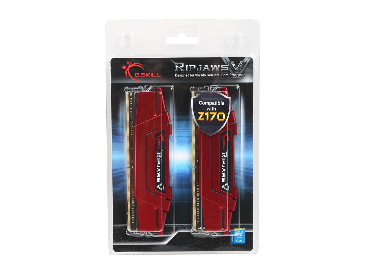 G.SKILL Ripjaws V Series 16GB (4 x 4GB) 288-Pin DDR4 SDRAM DDR4 3200 (PC4 25600) Desktop Memory Model F4-3200C16Q-16GVRB