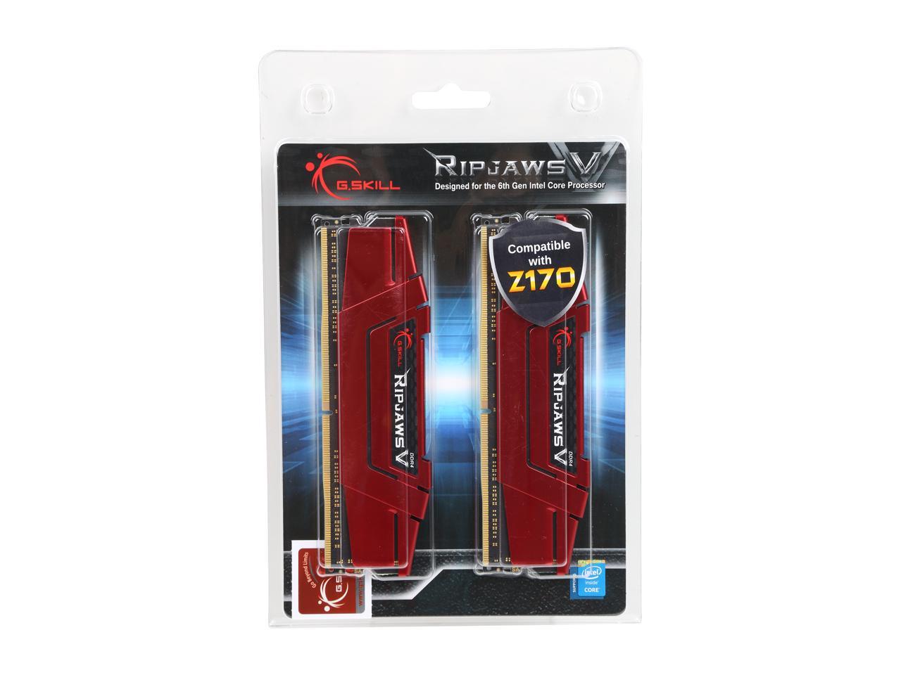 G.SKILL Ripjaws V Series 16GB (2 x 8GB) 288-Pin DDR4 SDRAM DDR4 3200 (PC4 25600) Desktop Memory Model F4-3200C16D-16GVRB