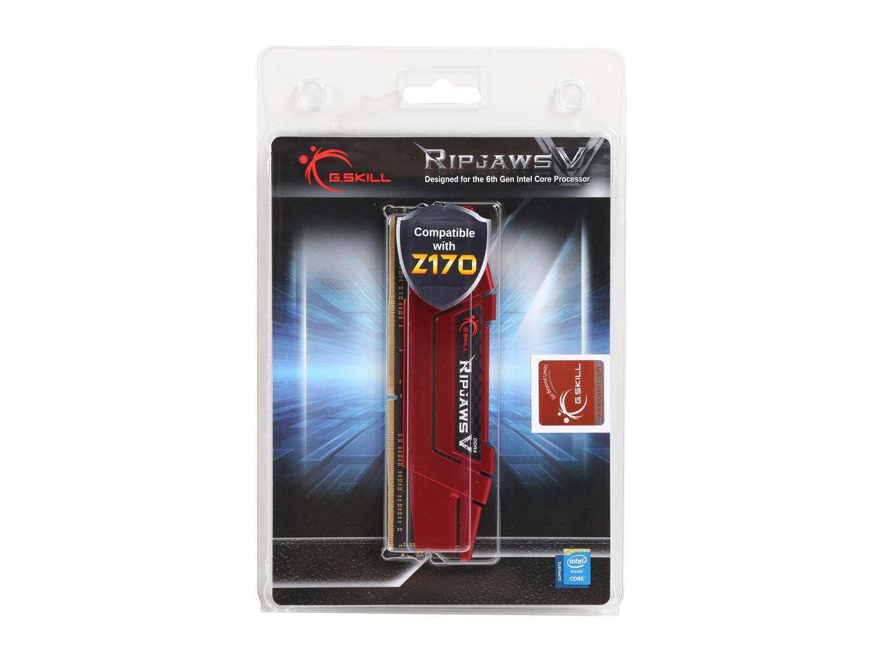 G.SKILL Ripjaws V Series 8GB 288-Pin DDR4 SDRAM DDR4 2400 (PC4 19200) Desktop Memory Model F4-2400C15S-8GVR