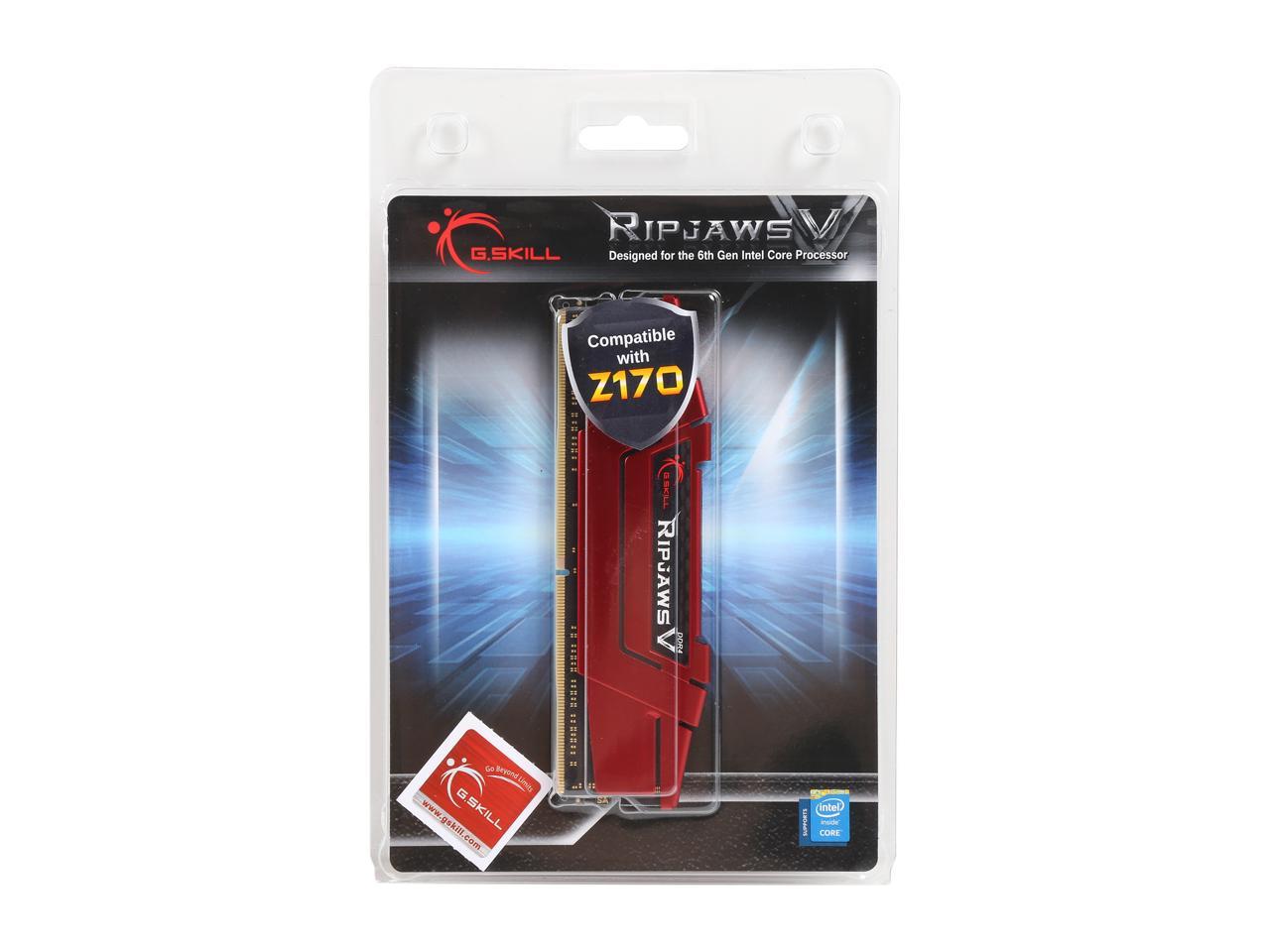 G.SKILL Ripjaws V Series 8GB 288-Pin DDR4 SDRAM DDR4 2666 (PC4 21300) Desktop Memory Model F4-2666C15S-8GVR