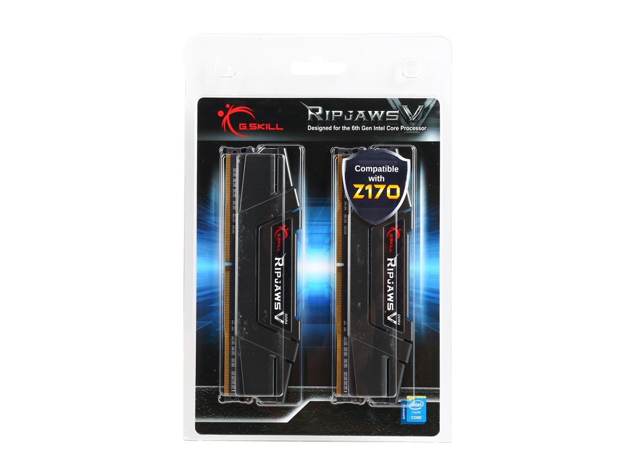 G.SKILL Ripjaws V Series 16GB (2 x 8GB) 288-Pin DDR4 SDRAM DDR4 3000 (PC4 24000) Desktop Memory Model F4-3000C15D-16GVGB