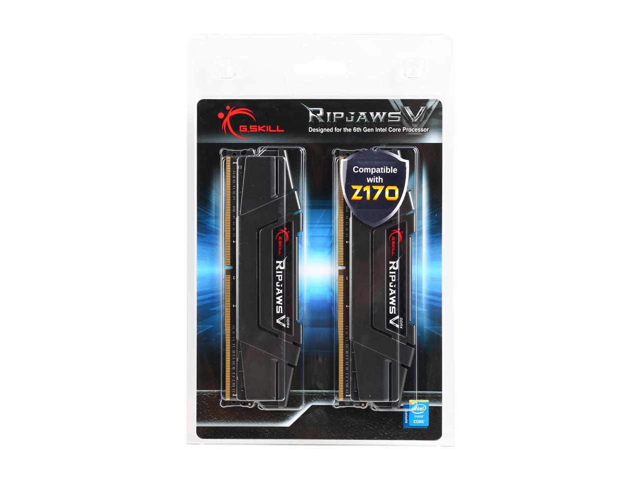 G.SKILL Ripjaws V Series 16GB (2 x 8GB) 288-Pin DDR4 SDRAM DDR4 3200 (PC4 25600) Desktop Memory Model F4-3200C16D-16GVGB