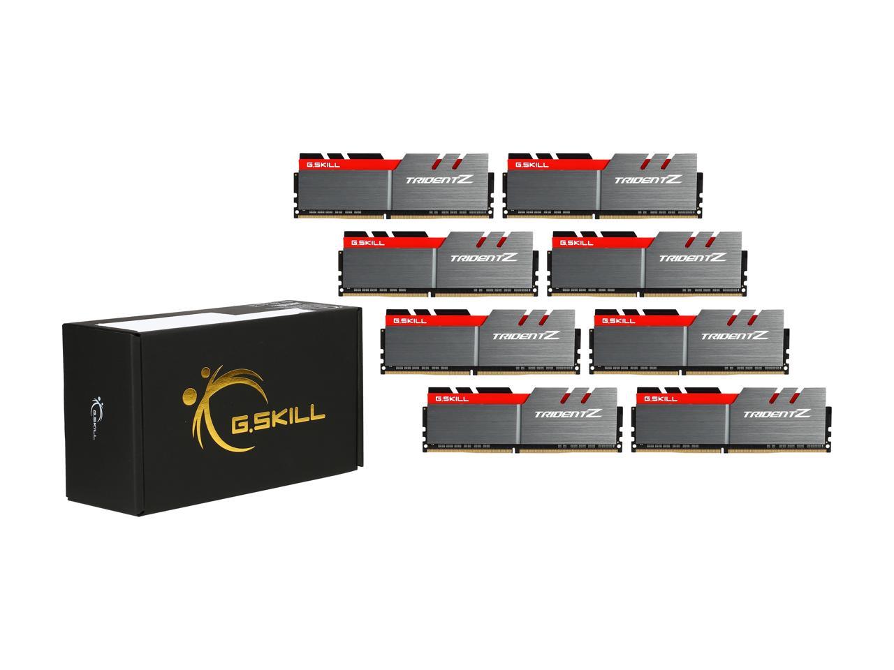 G.SKILL TridentZ Series 64GB (8 x 8GB) 288-Pin DDR4 SDRAM DDR4 3200 (PC4 25600) Intel X99 Platform Desktop Memory Model F4-3200C14Q2-64GTZ