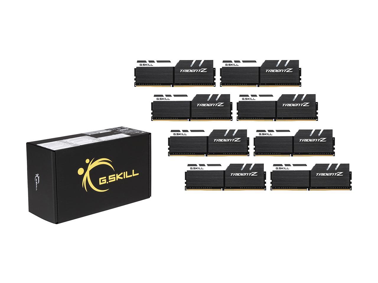 G.SKILL TridentZ Series 64GB (8 x 8GB) 288-Pin DDR4 SDRAM DDR4 3466 (PC4 27700) Intel Z370 Platform Desktop Memory Model F4-3466C16Q-32GTZKW