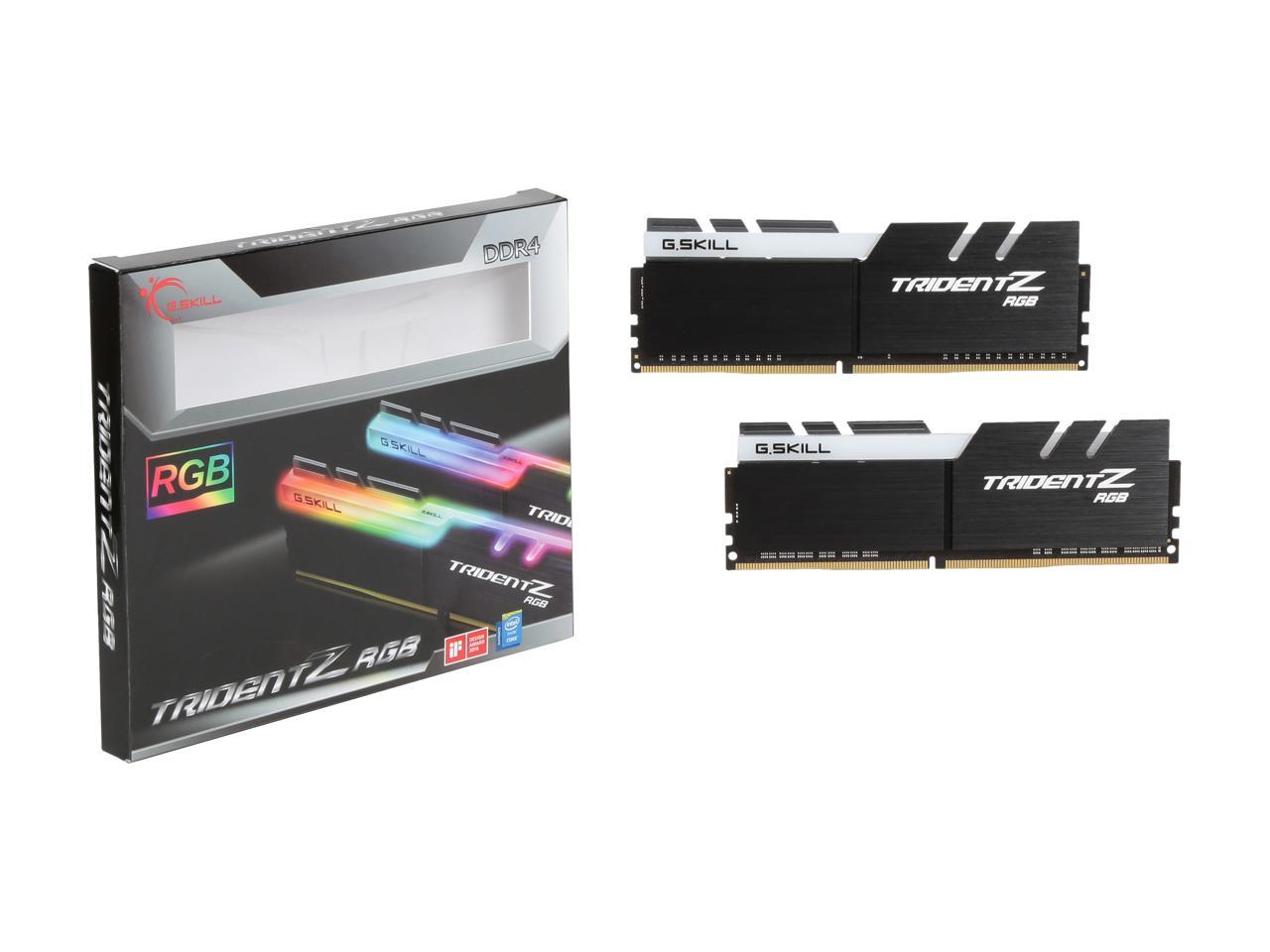G.SKILL TridentZ RGB Series 16GB (2 x 8GB) 288-Pin DDR4 SDRAM DDR4 2400 (PC4 19200) Desktop Memory Model F4-2400C15D-16GTZR