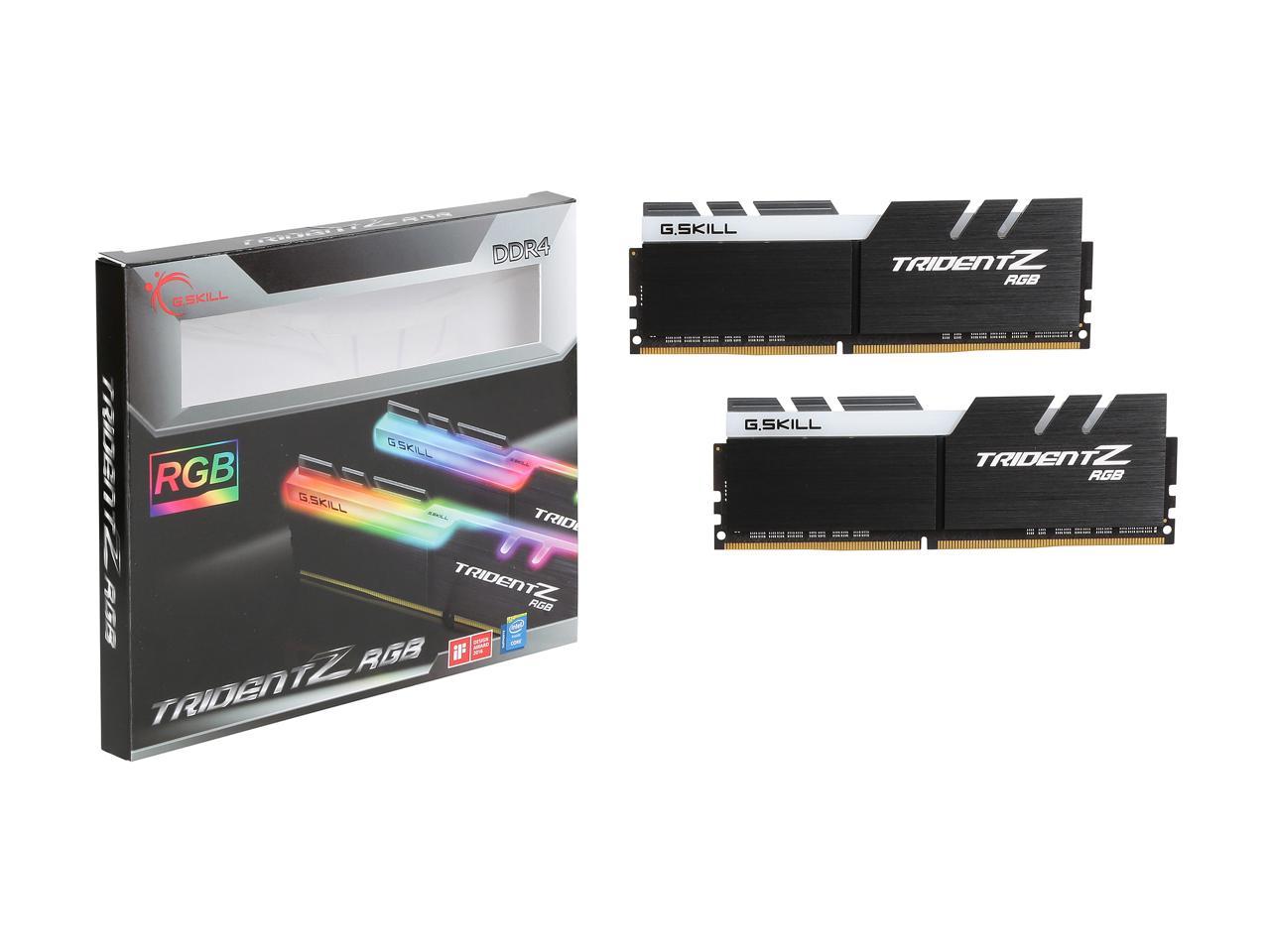 G.SKILL TridentZ RGB Series 16GB (2 x 8GB) 288-Pin DDR4 SDRAM DDR4 3000 (PC4 24000) Desktop Memory Model F4-3000C15D-16GTZR