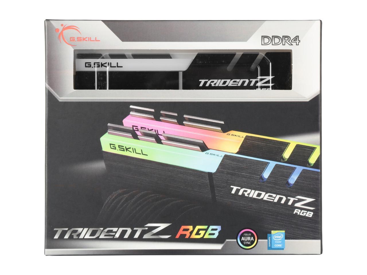G.SKILL TridentZ RGB Series 32GB (2 x 16GB) 288-Pin DDR4 SDRAM DDR4 3200 (PC4 25600) Desktop Memory Model F4-3200C15D-32GTZR