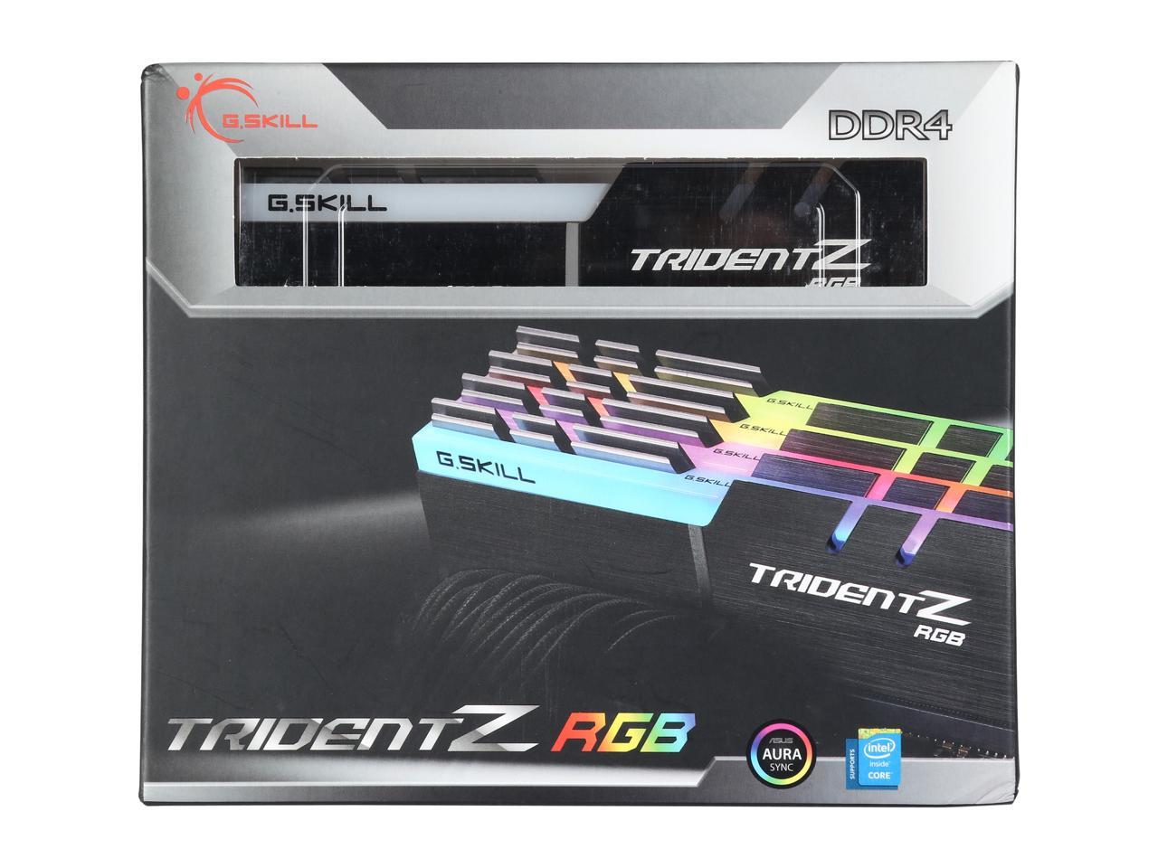 G.SKILL TridentZ RGB Series 32GB (4 x 8GB) 288-Pin DDR4 SDRAM DDR4 3733 (PC4 29800) Intel Z370 / X299 Desktop Memory Model F4-3733C17Q-32GTZR