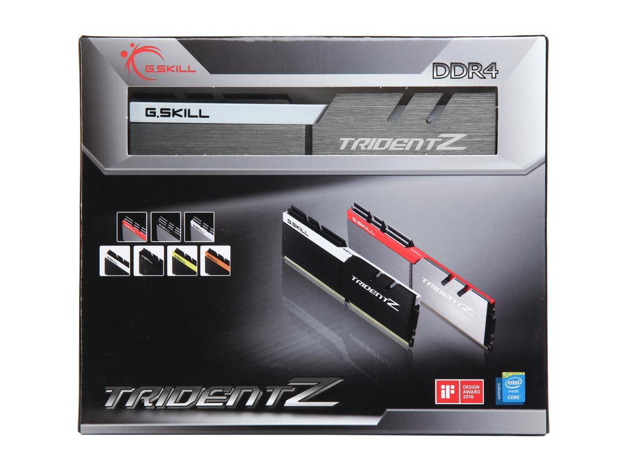 G.SKILL TridentZ Series 32GB (2 x 16GB) 288-Pin DDR4 SDRAM DDR4 3733 (PC4 29800) Intel Z370 Desktop Memory Model F4-3733C17D-32GTZSW