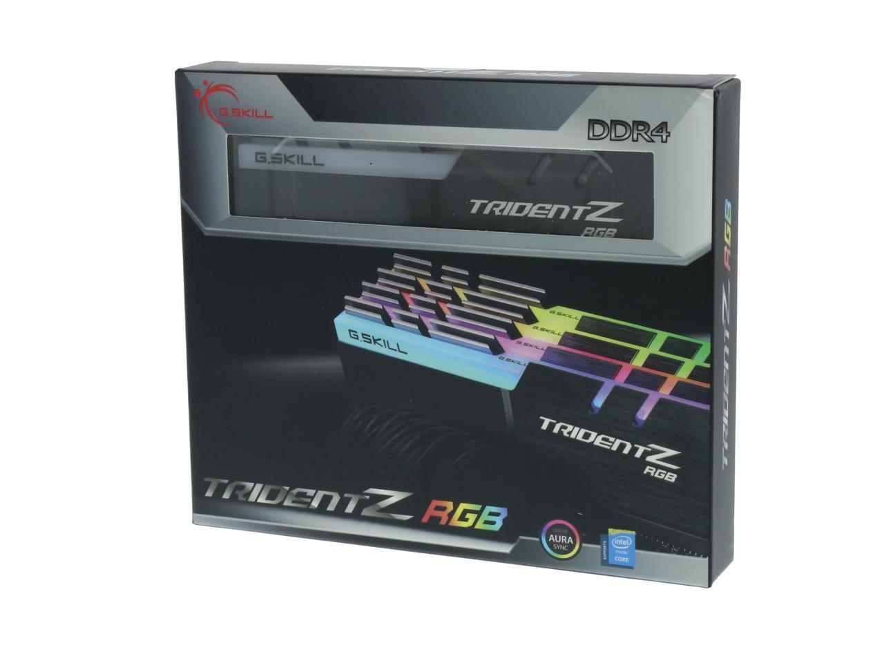 G.SKILL TridentZ RGB Series 32GB (4 x 8GB) 288-Pin DDR4 SDRAM DDR4 4000 (PC4 32000) Desktop Memory Model F4-4000C17Q-32GTZR